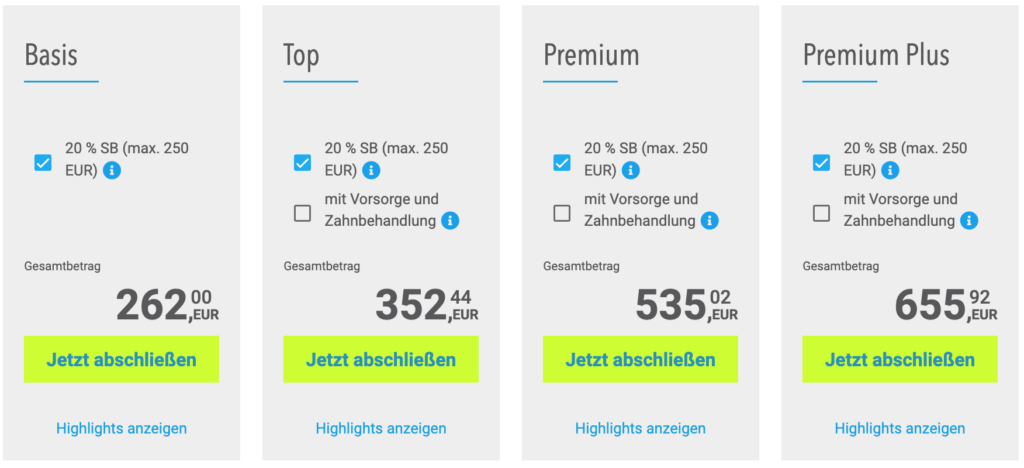 Barmenia Katzenversicherung Tarife