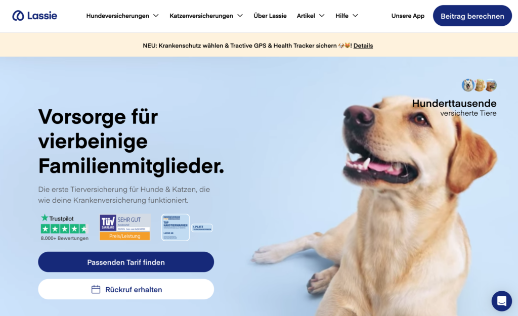 Lassie Webseite